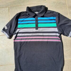 Nike Black Stripe Tour Performance Wake Forest Golf Shirt Sm. Free Shipping!